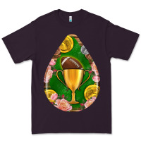 Plum american football and western roses teardrop Premium Tee - BundleAndBundleShop