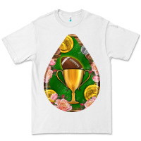 White american football and western roses teardrop Premium Tee - BundleAndBundleShop