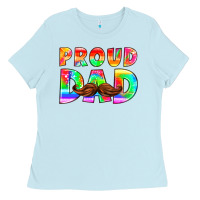 Baby Blue proud dad Ladies Tee - HRA Design Shop