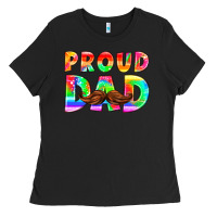 Black proud dad Ladies Tee - HRA Design Shop