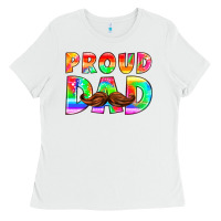 White proud dad Ladies Tee - HRA Design Shop
