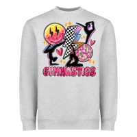 Heather Grey retro gymnastics Heavyweight Sweatshirt - MaliasSmallBusiness