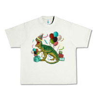 Pistachio party t rex Urban Heavy Tee - MaliasSmallBusiness