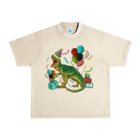 Sandshell party t rex Urban Heavy Tee - MaliasSmallBusiness