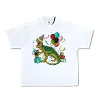 White party t rex Urban Heavy Tee - MaliasSmallBusiness