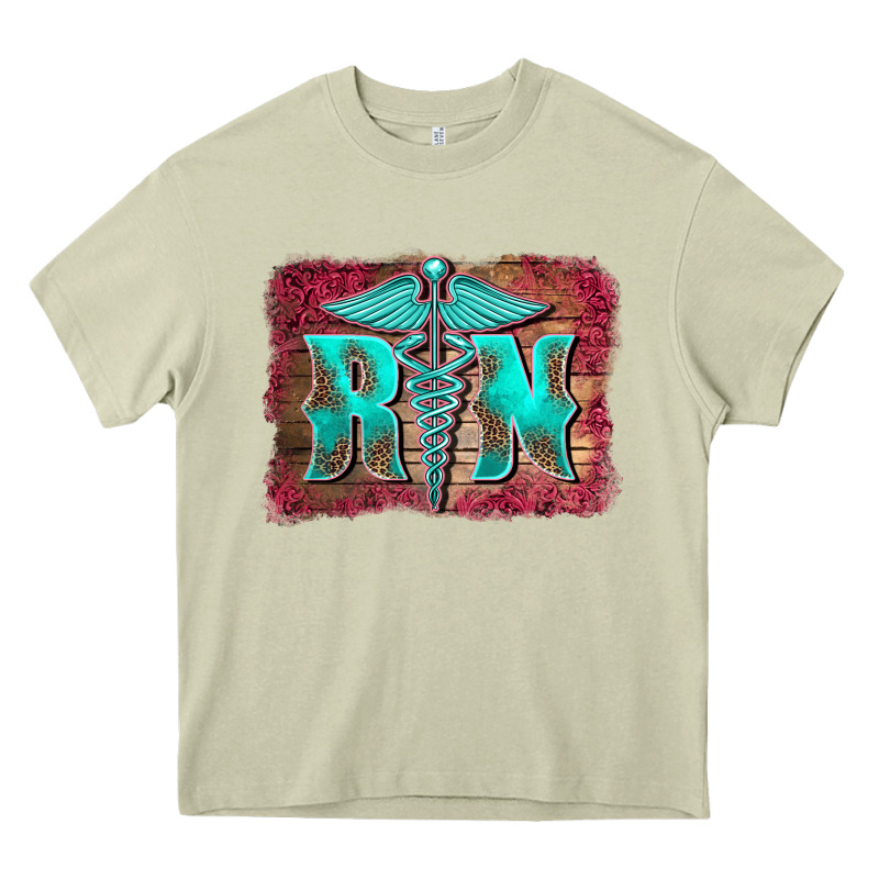 Registered Medical Symbol Nurse Background Heavy Core Tee by BarkalooDesign | Teevron