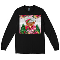 Black pink christmas cow Long Sleeve Tee - MaliasSmallBusiness