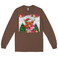 Chestnut pink christmas cow Long Sleeve Tee - MaliasSmallBusiness
