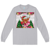 Moon Dust pink christmas cow Long Sleeve Tee - MaliasSmallBusiness