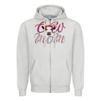 Dove Grey Cow Mom Zipper Hoodie - Bettercallsaul