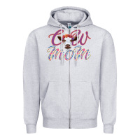 Heather Grey Cow Mom Zipper Hoodie - Bettercallsaul
