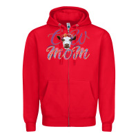Red Cow Mom Zipper Hoodie - Bettercallsaul
