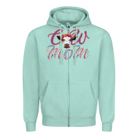 Seafoam Cow Mom Zipper Hoodie - Bettercallsaul