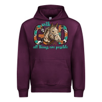 Mauve Wine with god all things are possible with horse bbs Urban Hoodie - BundleAndBundleShop
