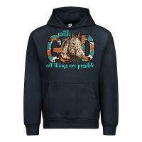 Navy with god all things are possible with horse bbs Urban Hoodie - BundleAndBundleShop