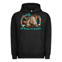 Pigment Black with god all things are possible with horse bbs Urban Hoodie - BundleAndBundleShop