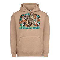 Pigment Burro with god all things are possible with horse bbs Urban Hoodie - BundleAndBundleShop