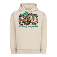 Pigment French Oak with god all things are possible with horse bbs Urban Hoodie - BundleAndBundleShop