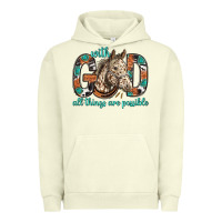 Pigment Pistachio with god all things are possible with horse bbs Urban Hoodie - BundleAndBundleShop
