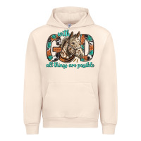 Sandshell with god all things are possible with horse bbs Urban Hoodie - BundleAndBundleShop