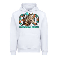 White with god all things are possible with horse bbs Urban Hoodie - BundleAndBundleShop