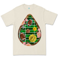 American Football And Western Roses Teardrop Premium Tee | Teevron