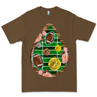 Cacao american football and western roses teardrop Premium Tee - BundleAndBundleShop