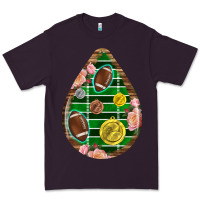 Plum american football and western roses teardrop Premium Tee - BundleAndBundleShop