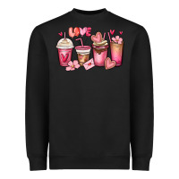Black valentines day coffee cups Heavyweight Sweatshirt - MaliasSmallBusiness