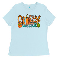Baby Blue cozy season Ladies Tee - RacoonDesign