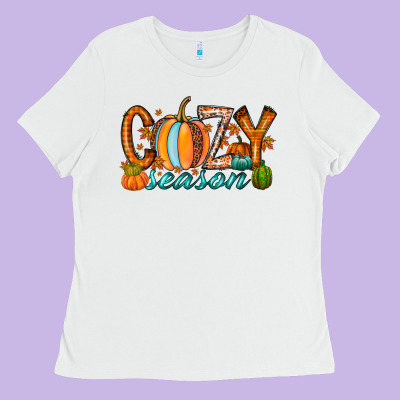 Cozy Season Ladies Tee Designed By Racoondesign