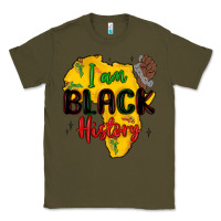 Army Green i am black history Classic Tee - MaliasSmallBusiness