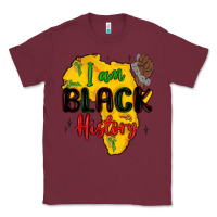 Burgundy i am black history Classic Tee - MaliasSmallBusiness