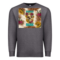 Charcoal Heather badass mama with flowers Premium Sweatshirt - TumblerDesignByShophia