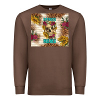 Chestnut badass mama with flowers Premium Sweatshirt - TumblerDesignByShophia