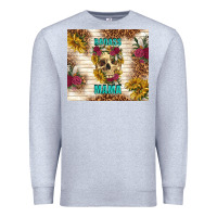 Heather Grey badass mama with flowers Premium Sweatshirt - TumblerDesignByShophia