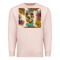 Pale Pink badass mama with flowers Premium Sweatshirt - TumblerDesignByShophia