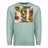 Seafoam badass mama with flowers Premium Sweatshirt - TumblerDesignByShophia