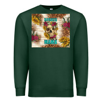 Sports Green badass mama with flowers Premium Sweatshirt - TumblerDesignByShophia