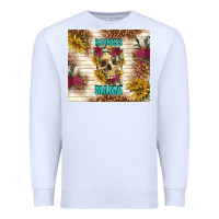 White badass mama with flowers Premium Sweatshirt - TumblerDesignByShophia