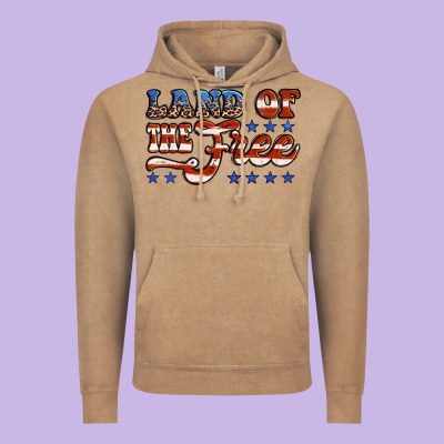 Land Of The Free America Vintage Hoodie Designed By Jasminsmagicworld