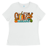 White cozy season Ladies Tee - RacoonDesign