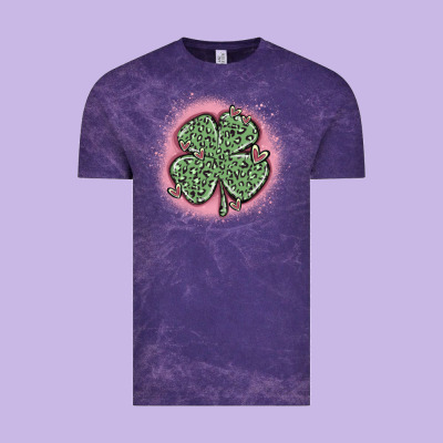 Leopard Shamrocks With Hearts Vintage Tee Designed By Maliassmallbusiness