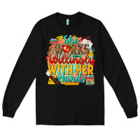 Black she works willingly with her hands teacher Long Sleeve Tee - NancyCooperArtShop