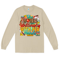 Mushroom she works willingly with her hands teacher Long Sleeve Tee - NancyCooperArtShop