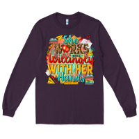 Plum she works willingly with her hands teacher Long Sleeve Tee - NancyCooperArtShop