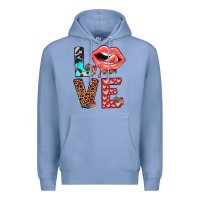 Colony Blue valentines love Premium Hoodie - JahusDesignShop