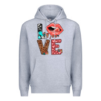 Heather Grey valentines love Premium Hoodie - JahusDesignShop