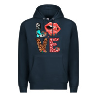 Navy valentines love Premium Hoodie - JahusDesignShop