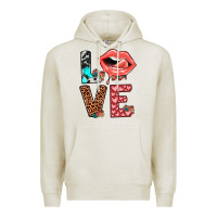 Oatmeal Heather valentines love Premium Hoodie - JahusDesignShop